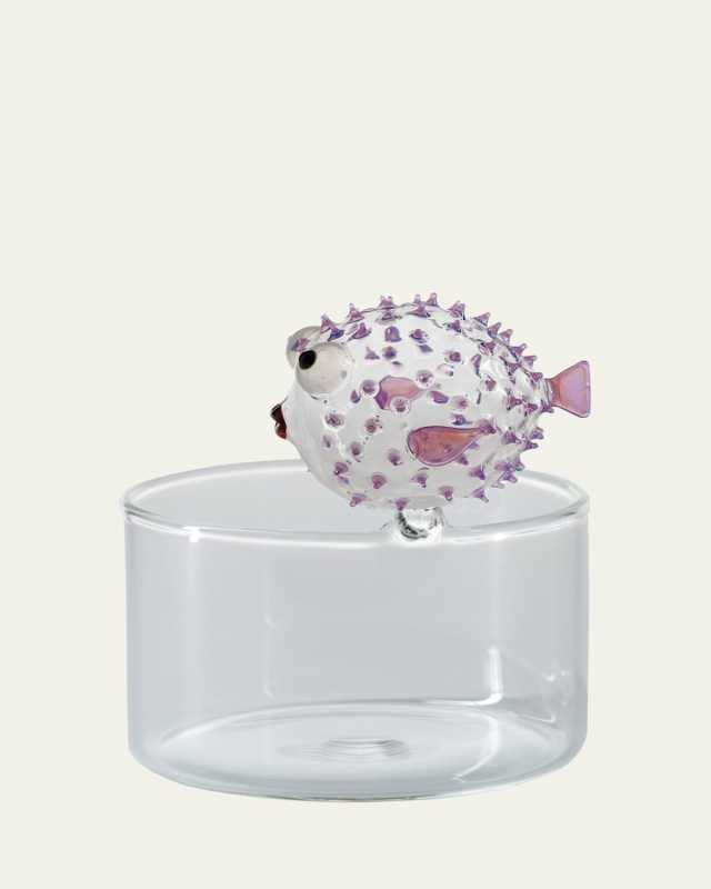 Pufferfish Brio Pink Slime Glass, 8.5 oz.